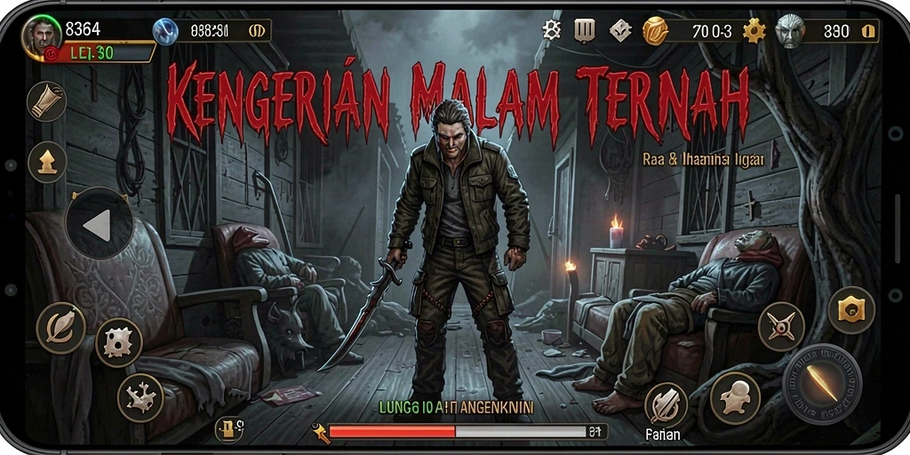 Gameplay menegangkan 8364 dengan suasana horror yang kental.