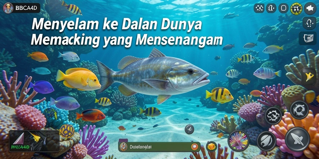 Tampilan gameplay BBCA4D yang menggambarkan aktivitas memancing mengasyikkan.