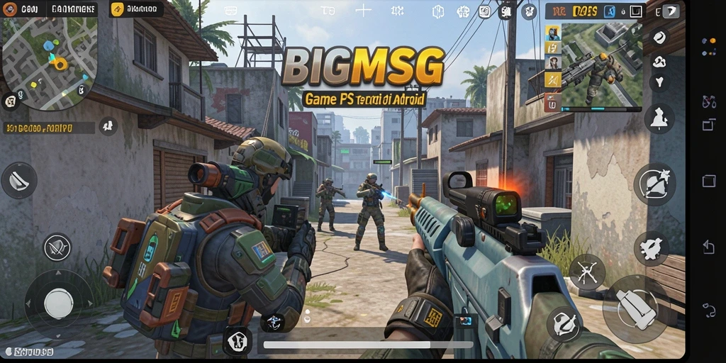 Tampilan gameplay mendebarkan dari BIGMSG dengan aksi tembak-menembak.