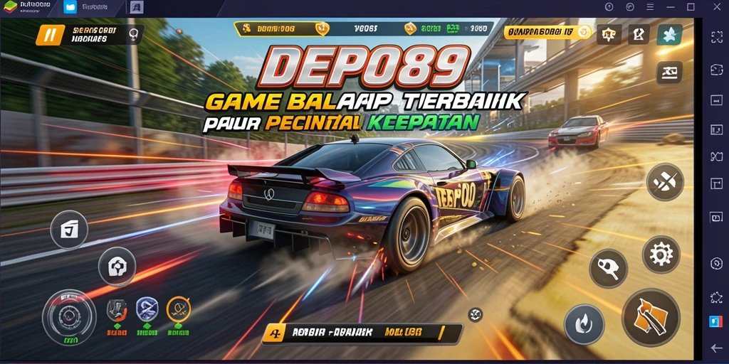 Tampilan gameplay balapan DEPO89 yang menegangkan dan memikat.