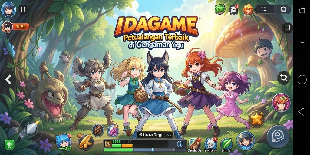 Tampilan gameplay seru di IDAGAME dengan karakter anime favorit.