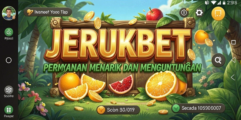 Screenshot gameplay JERUKBET menampilkan mesin slot yang memukau.