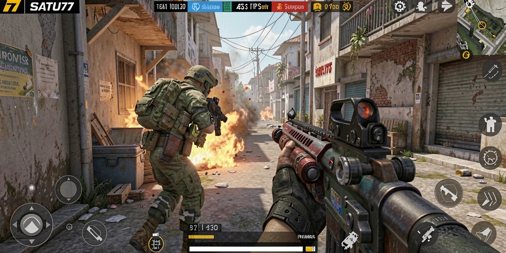 Tampilan gameplay SATU77 yang menegangkan dan dinamis.