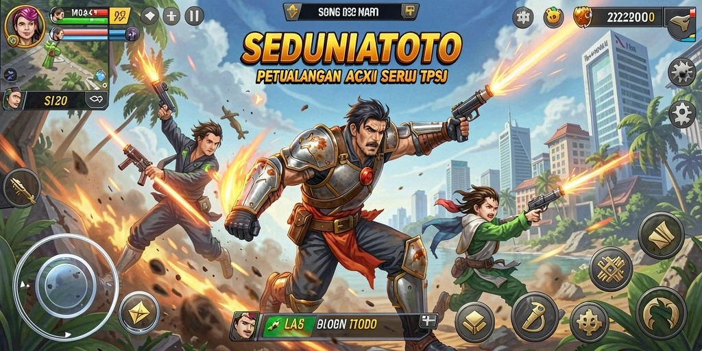 Screenshot menunjukkan pertempuran seru dalam <strong>SEDUNIATOTO</strong> dengan grafis yang memukau.
