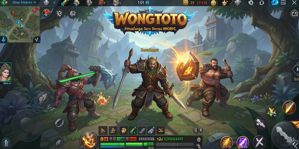 Tampilan menjelajahi dunia MMORPG yang mendebarkan.